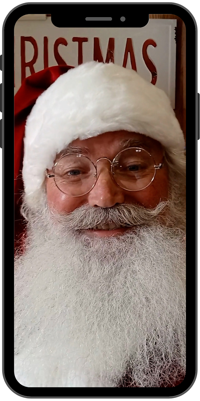 Santa Claus Smiling on Video Call